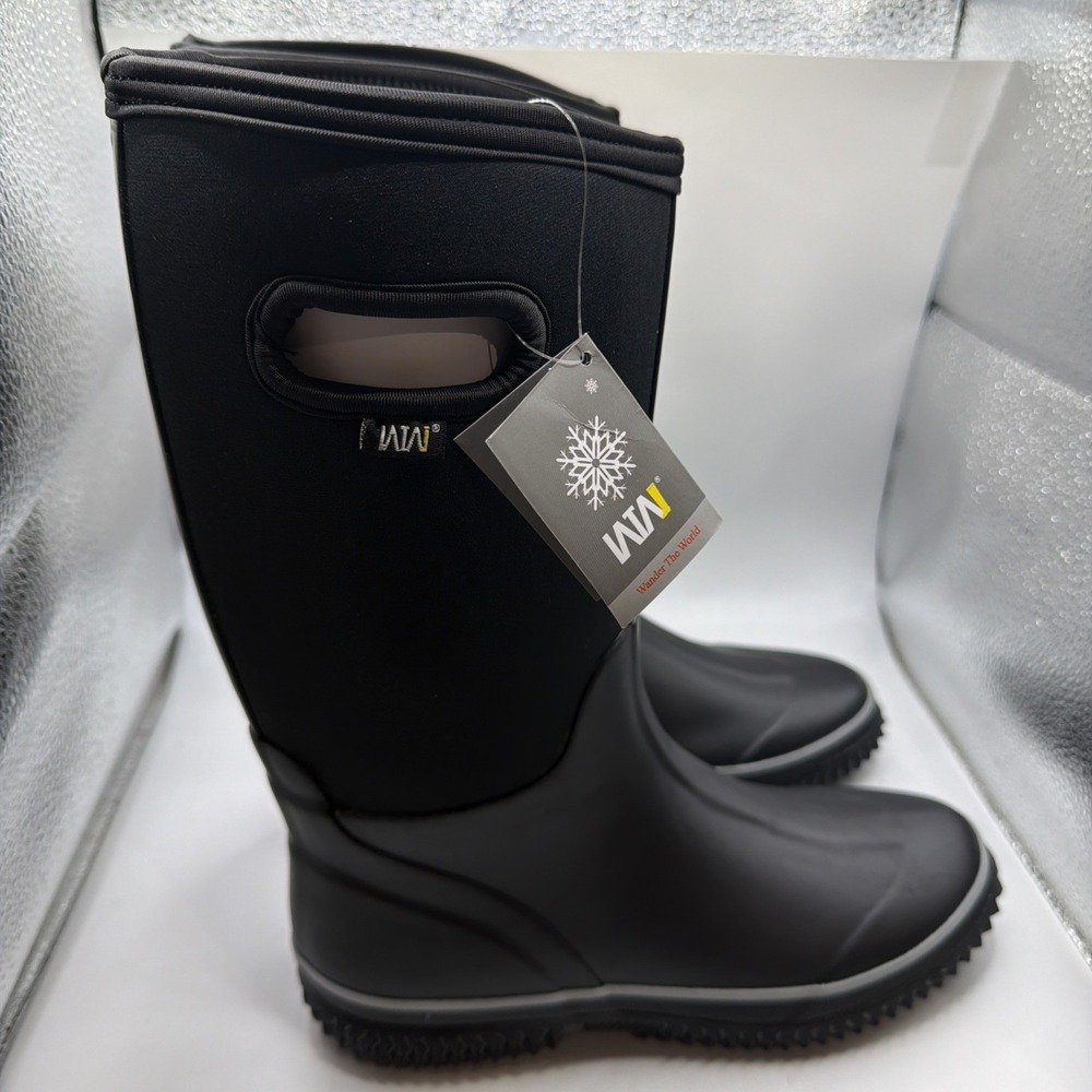 WTW Mid Calf Rain Boots for Women - Waterproof Insulated Neoprene Mud Size 7 New